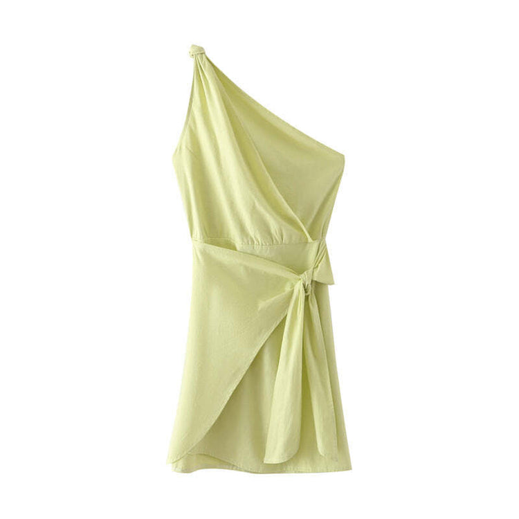 One Shoulder Tie Dress for kvinner - ideell til alle anledninger
